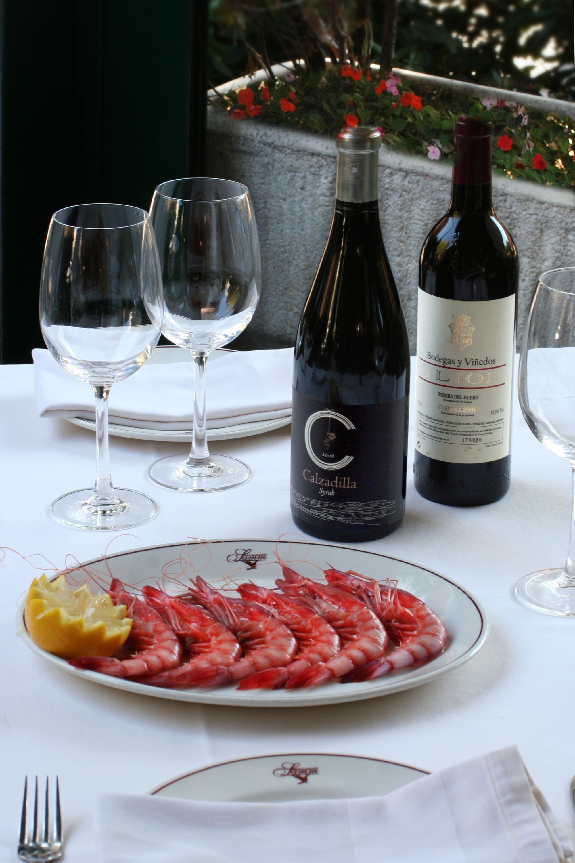 Gambas rojas frescas